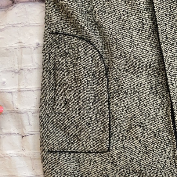 Women Mac  & Jac black and gray tweed three button jacket size large preowned - Picture 7 of 14